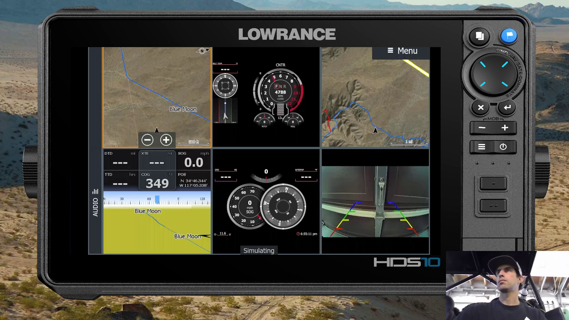 Multi GPS Map Split Screen on Lowrance